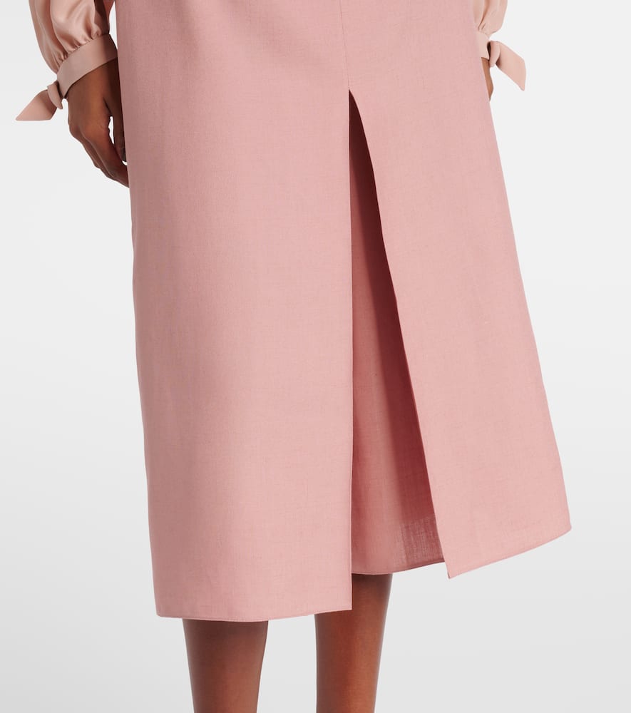 High-rise wide-leg skort