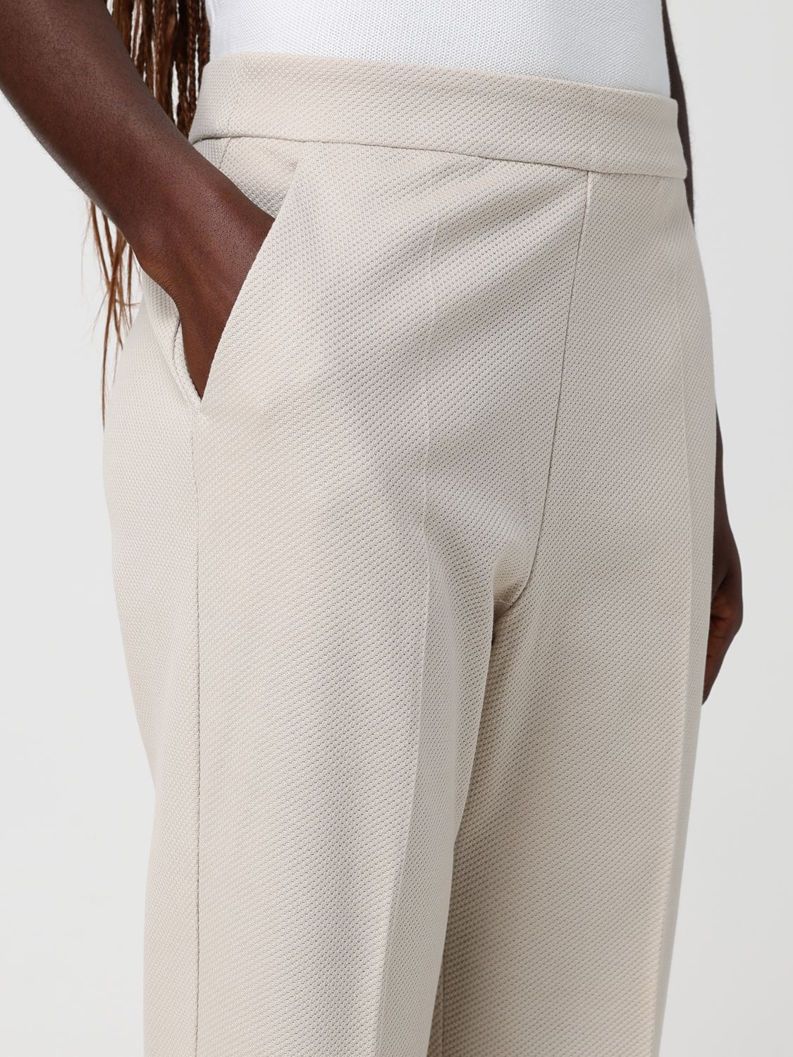 Pants Woman color Cream