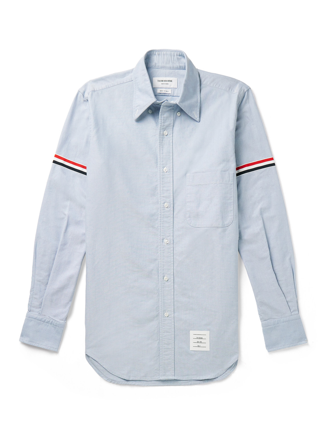 Button-Down Collar Grosgrain-Trimmed Cotton Oxford Shirt