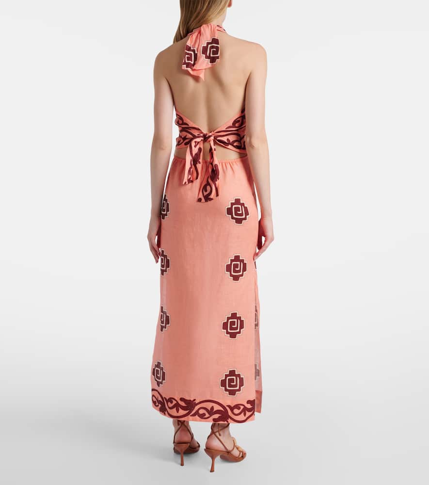 Energetic Patterns linen maxi dress