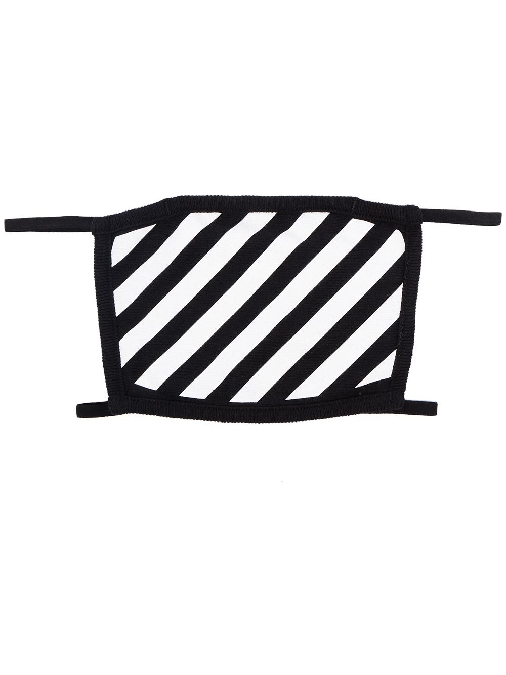 Diagonal stripe face mask - Black