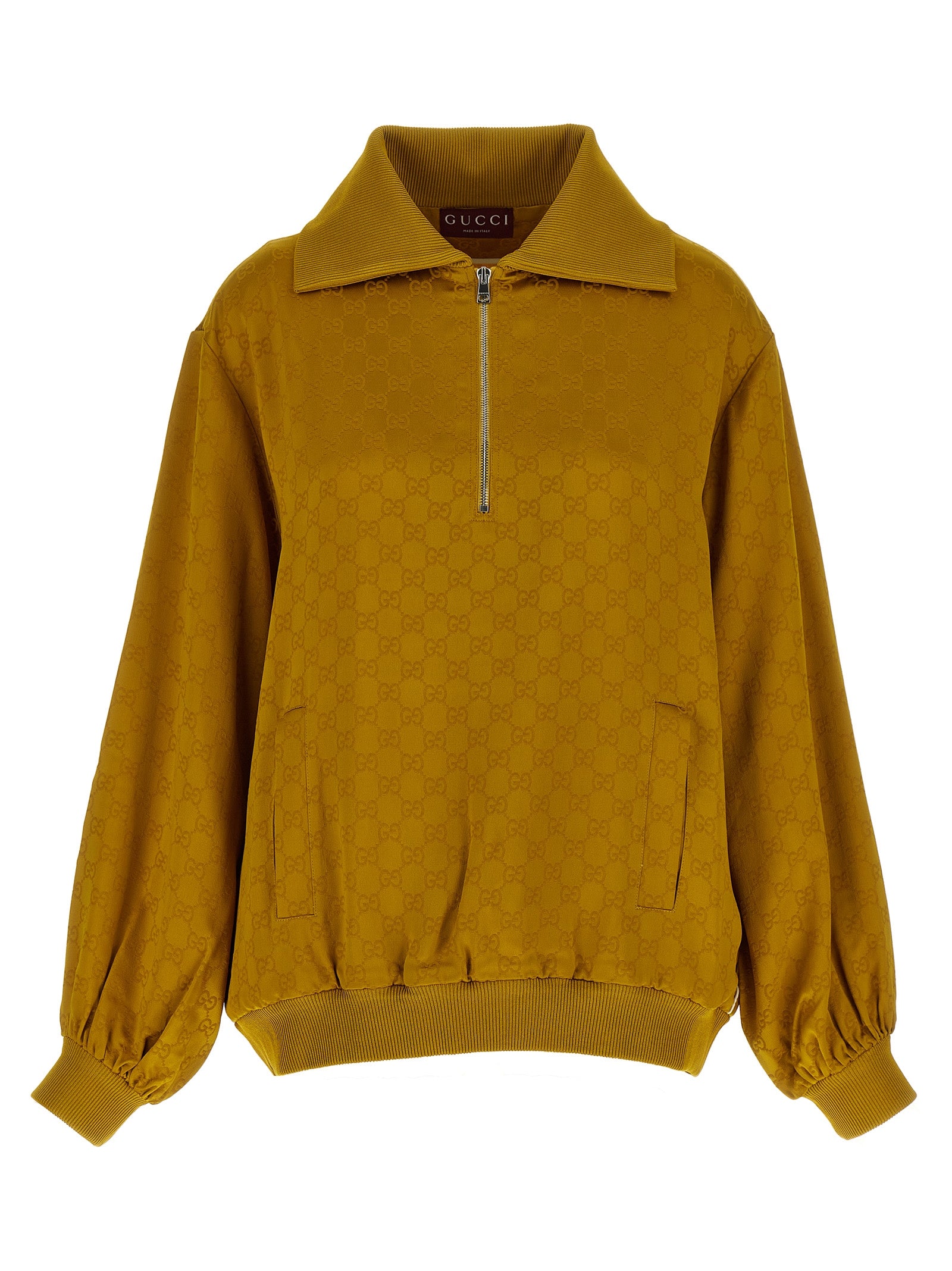 GG Jacquard Knit Sweater — Gold