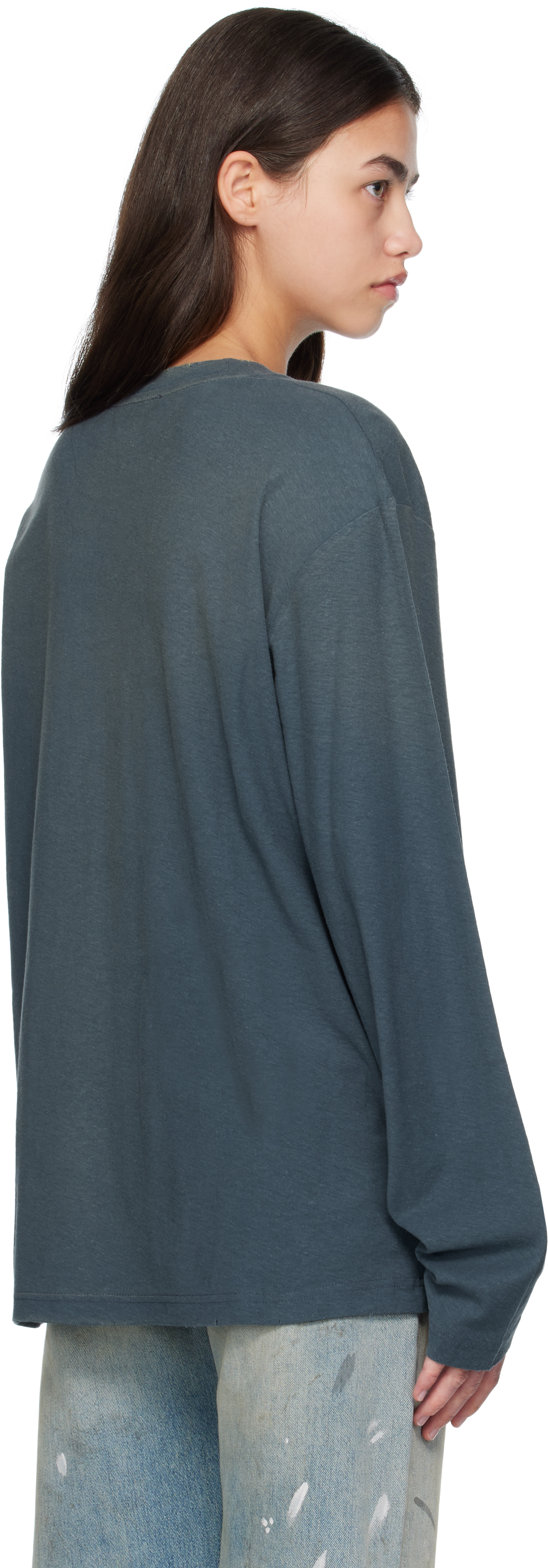 Navy Long Sleeve Logo T-shirt