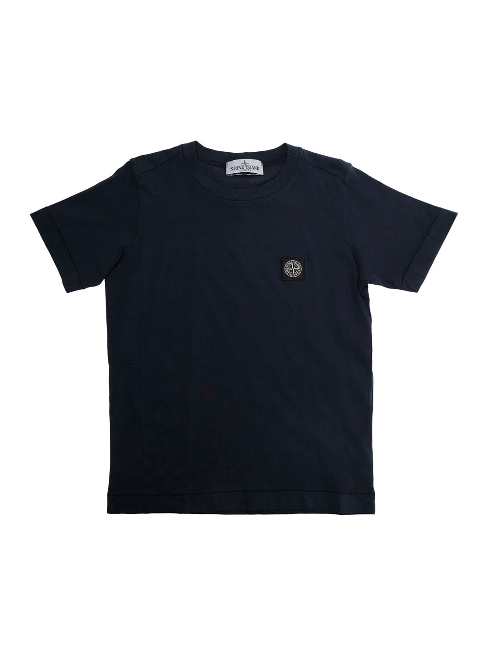 Printed Logo Cotton T-Shirt — Navy