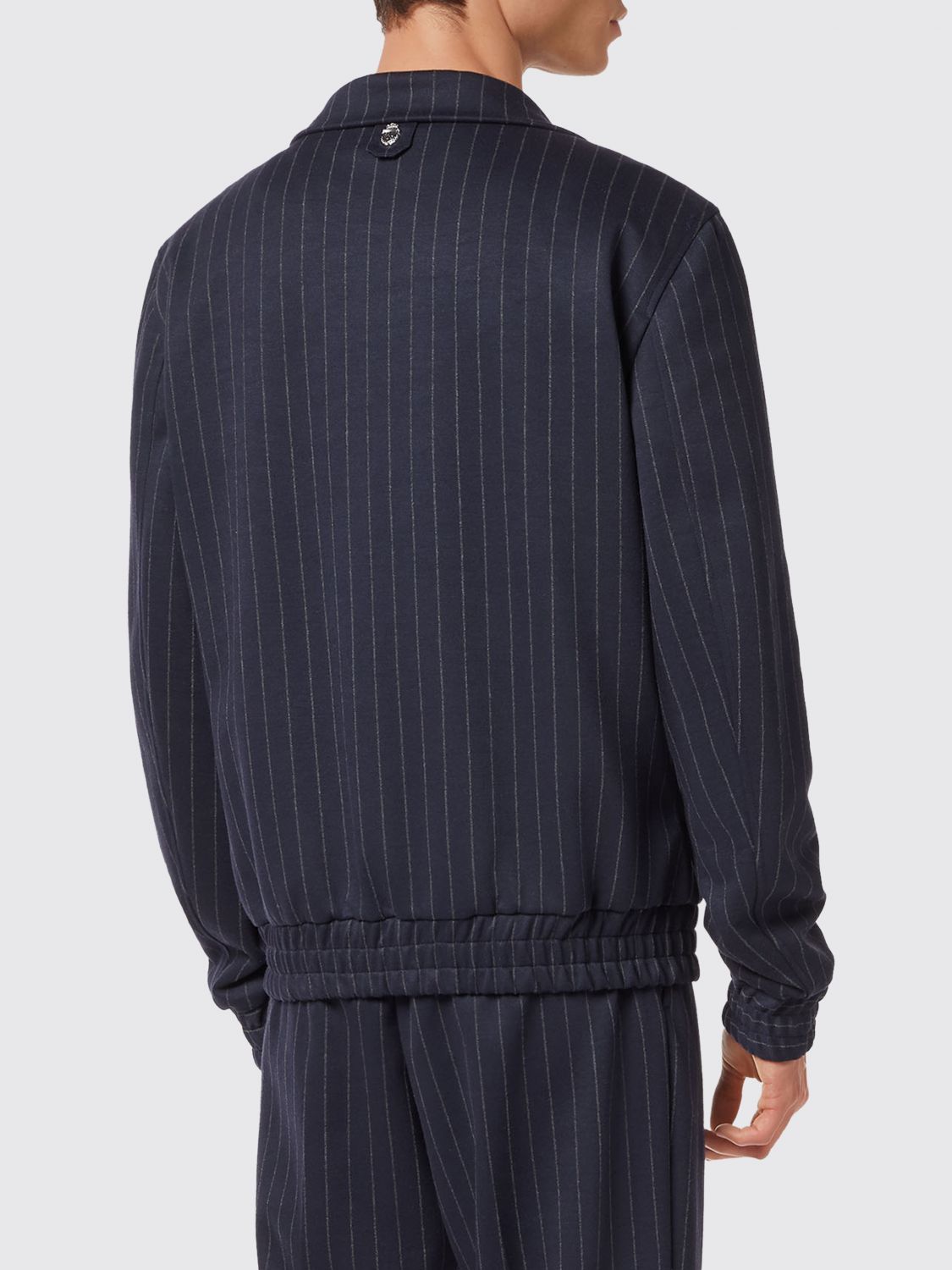 Pinstripe zip-up jacket - Grey