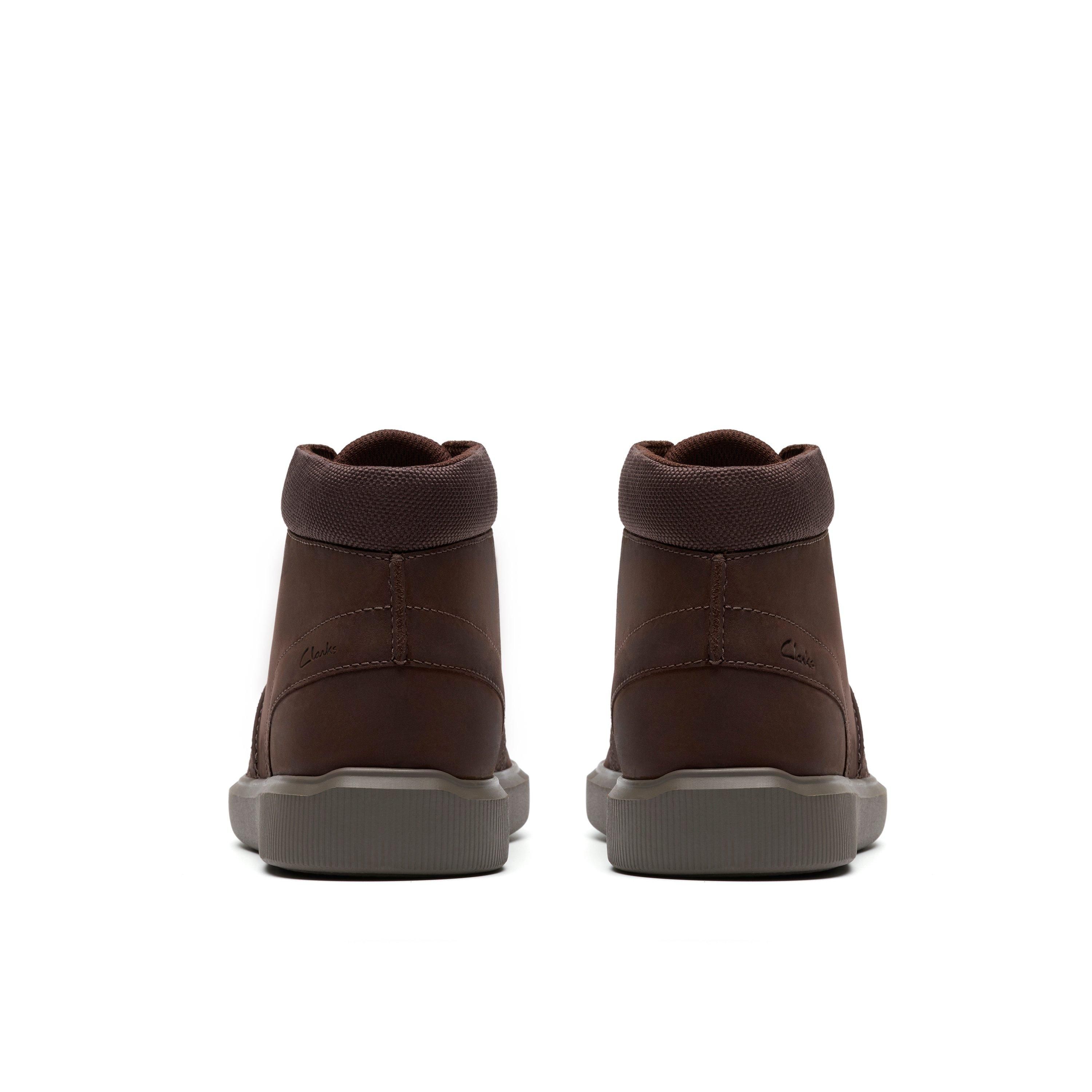Clarks Brodin Mid Dark Brown Leather Lace Up,ankle Boot