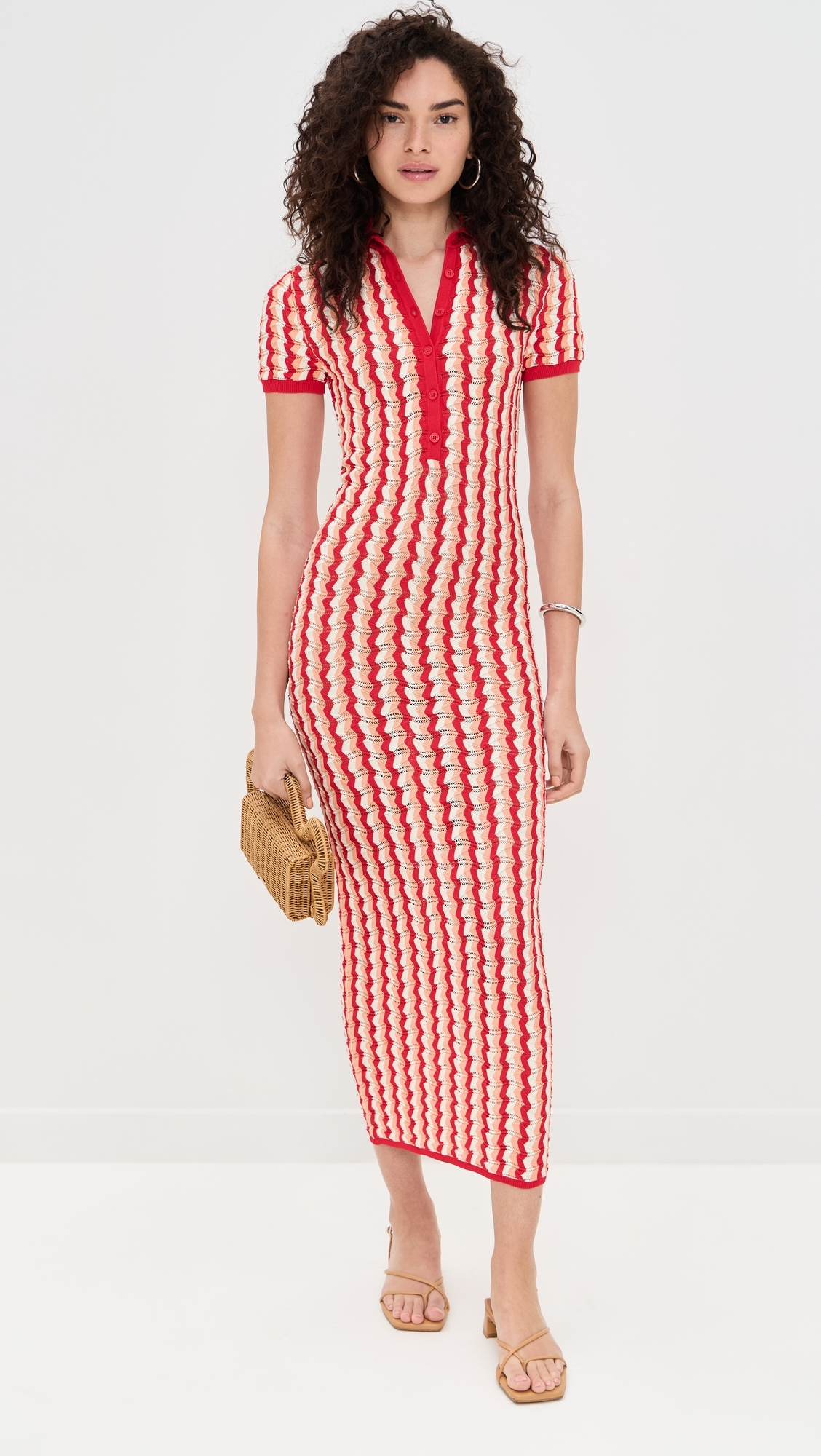 Ronny Kobo Quinlan Knit Dress Cherry