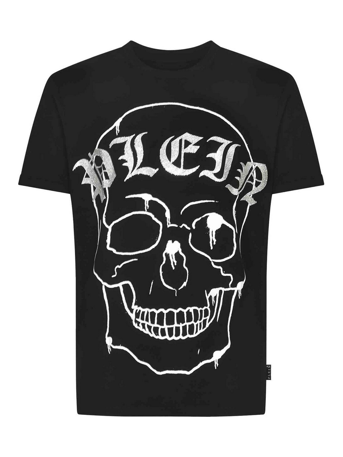 Skull Round Neck Ss T-shirt In Black