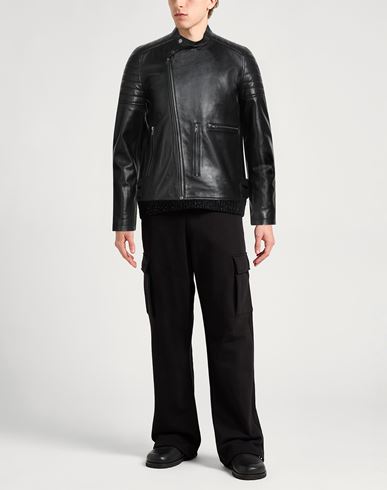 Man Jacket Black Size 38 Sheepskin
