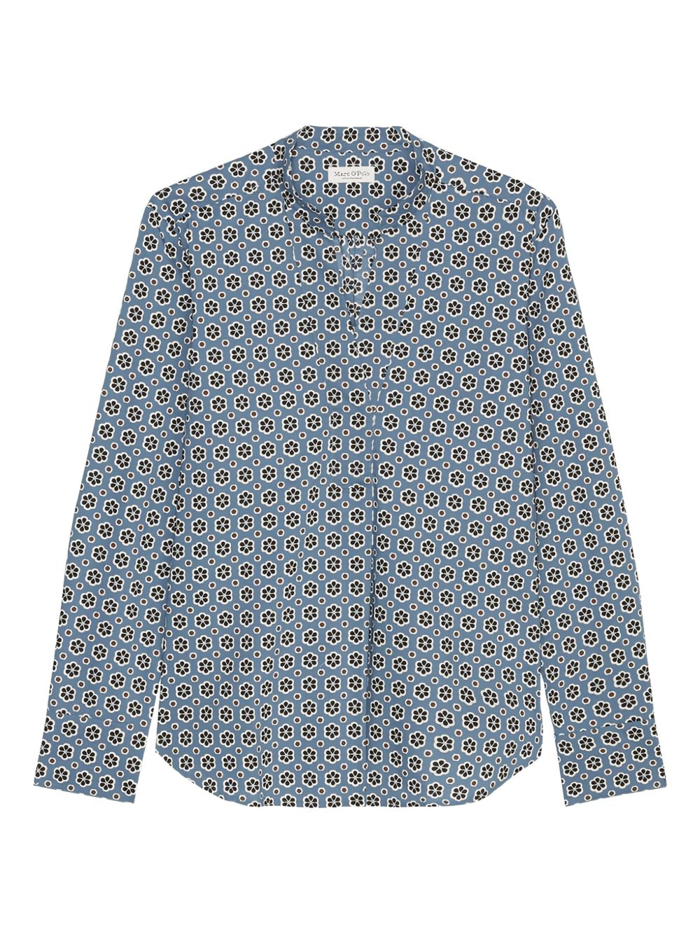 Floral-print button-up shirt - Blue