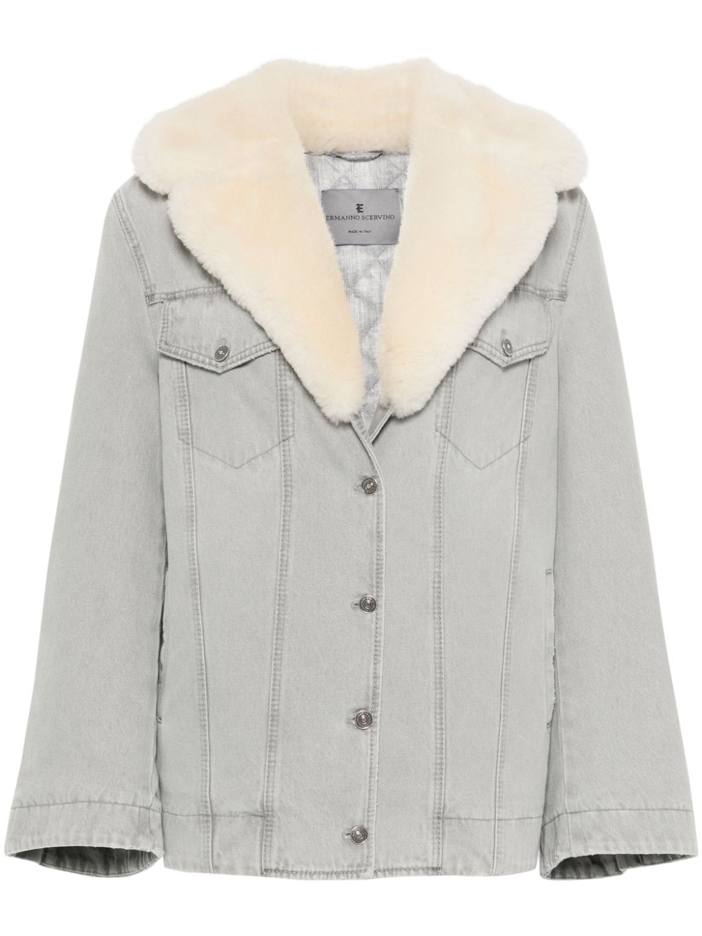 Fur-collar jacket - Grey