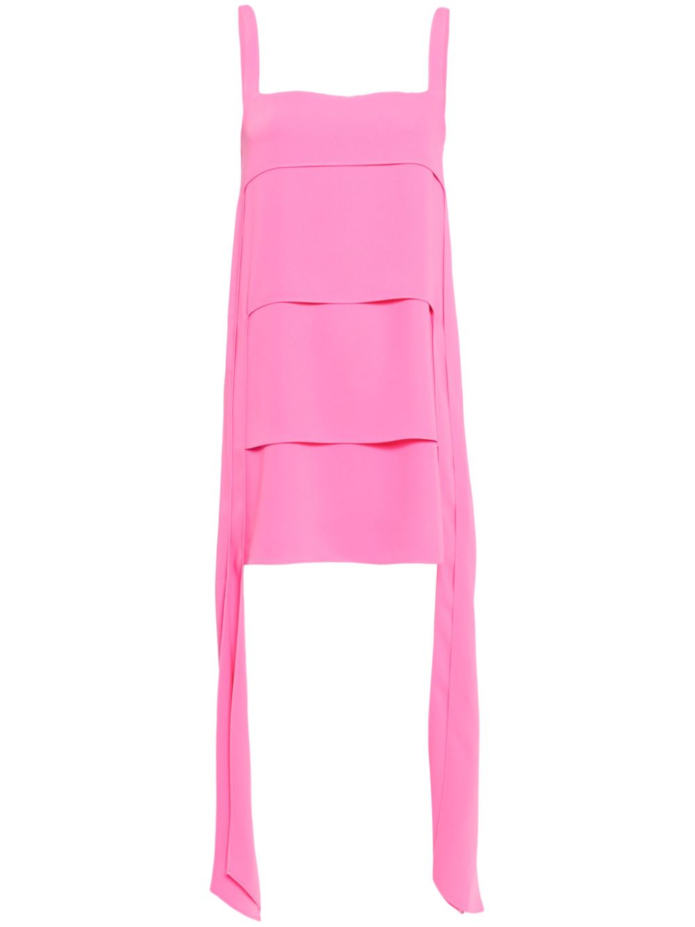 Hazel tiered draped minidress - Pink