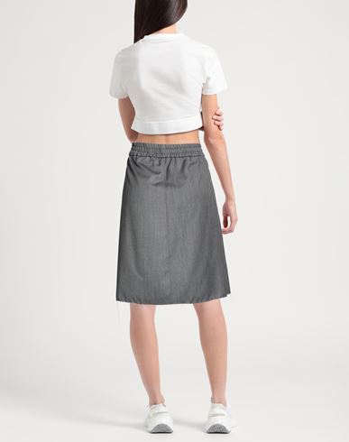 Pièce. Woman Midi skirt Grey Size 6 Wool
