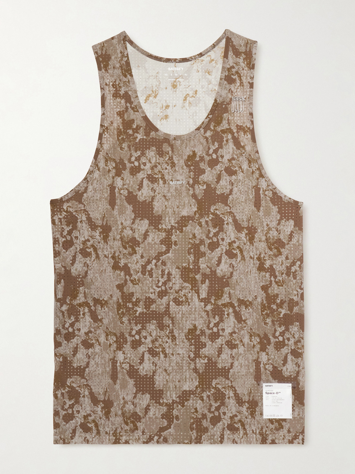 Embellished Logo-Appliquéd Space-O™ Mesh Tank Top