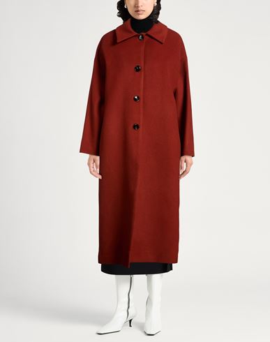 Woman Coat Rust Size S Wool