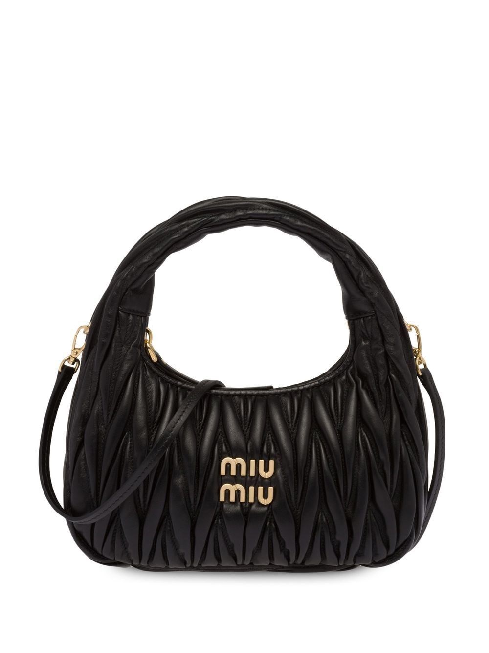 Wander Matelassé Nappa Leather Small Hobo Bag
