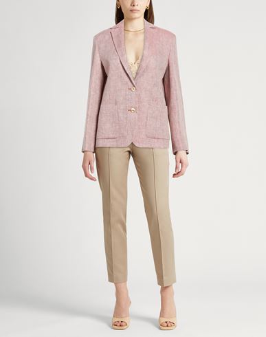 Woman Blazer Brick Size 0 Hemp, Linen