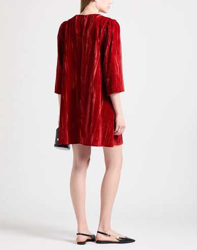 Crochè Woman Mini dress Rust Size S Polyester