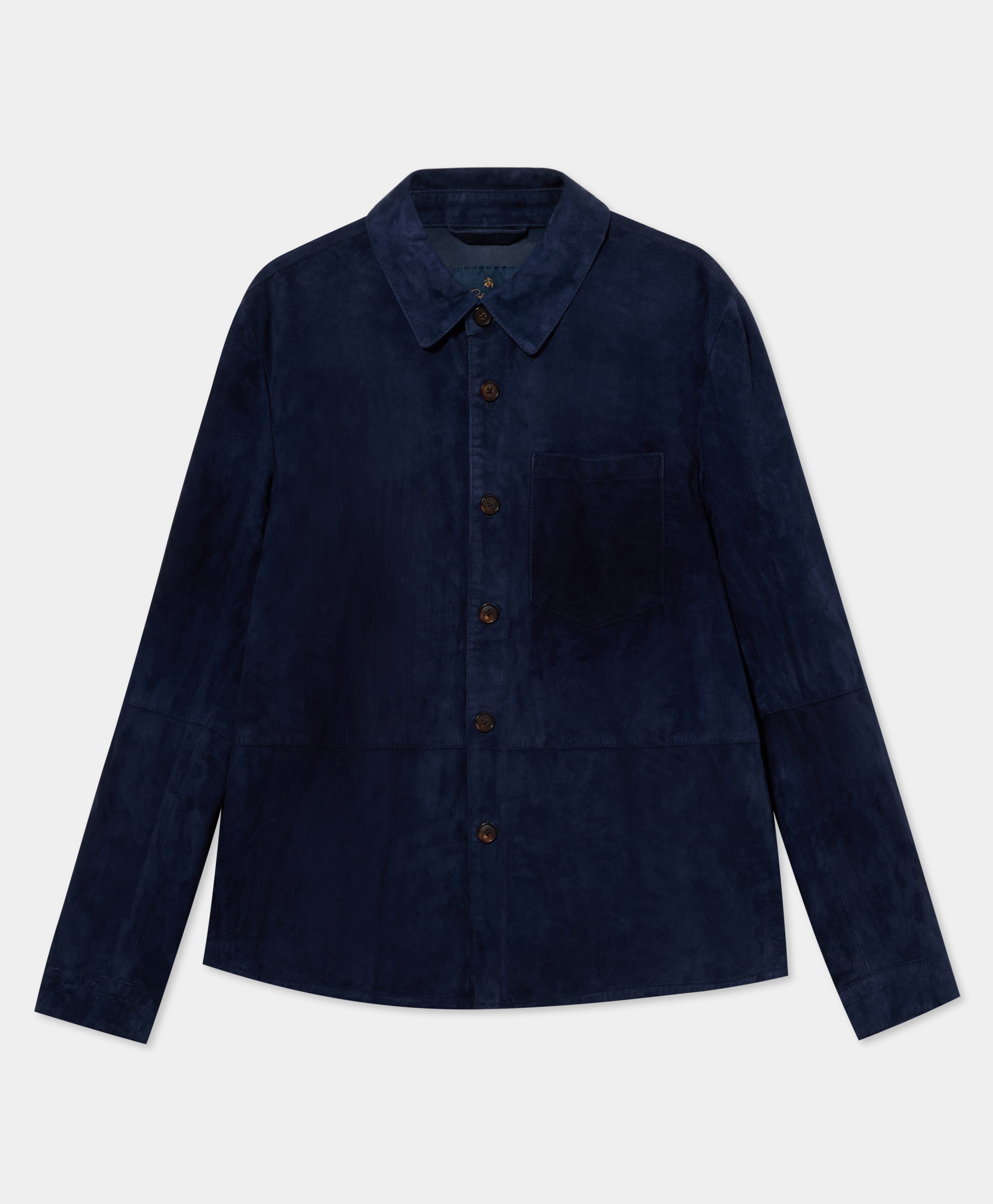 Suede Leather Shirt Jacket