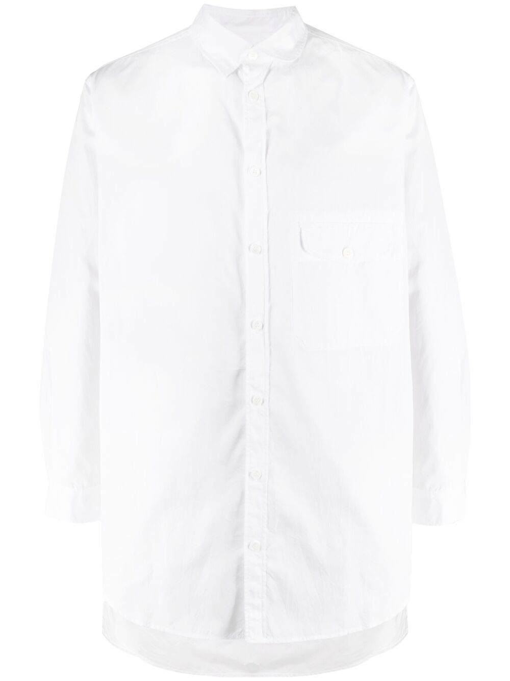 Flap pocket long-length shirt
