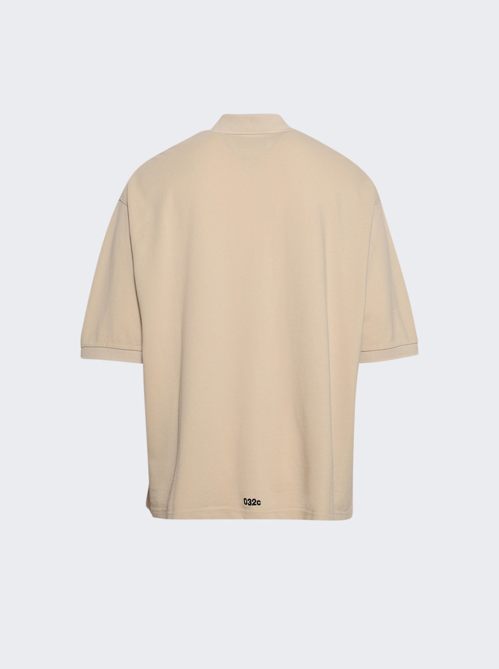 Fainting Cross Oversized Polo Shirt Sand