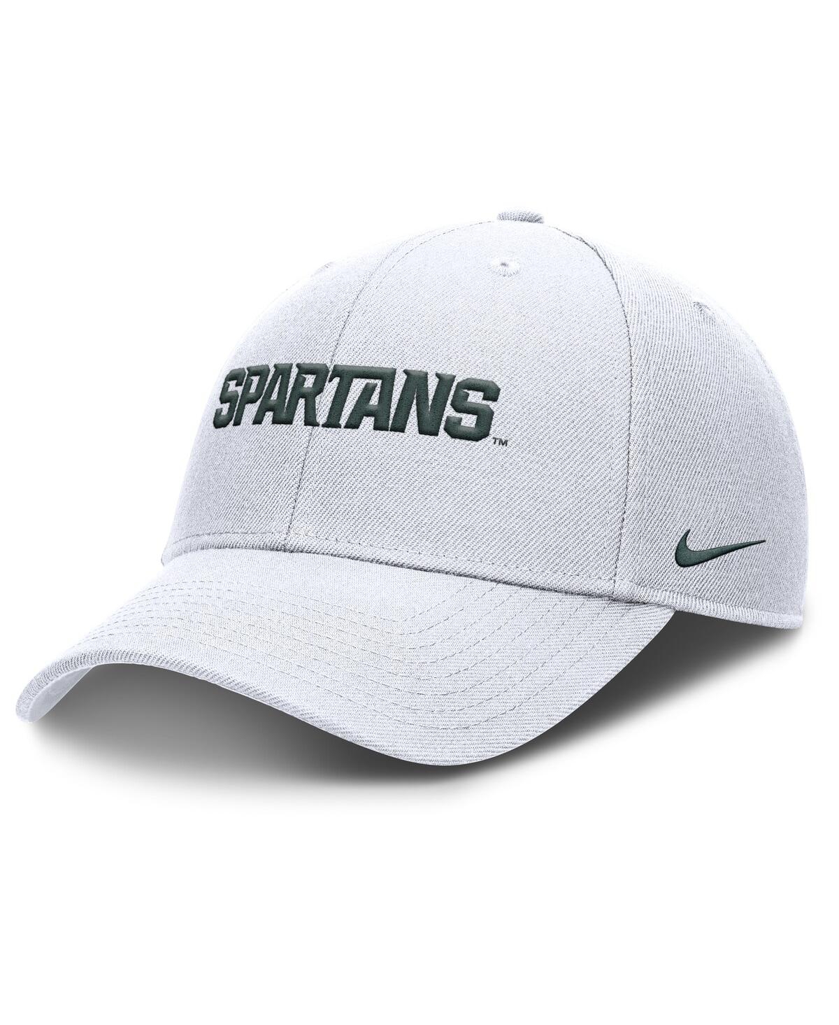 Men's White Michigan State Spartans 2025 On-Field Rise Performance Adjustable Hat - White