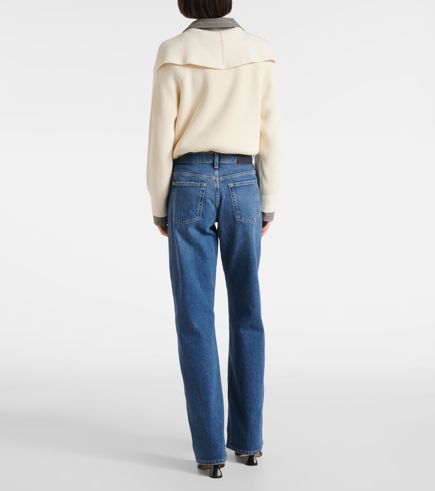 Tess high-rise straight jeans