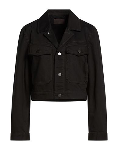 Woman Denim outerwear Black Size 4 Cotton