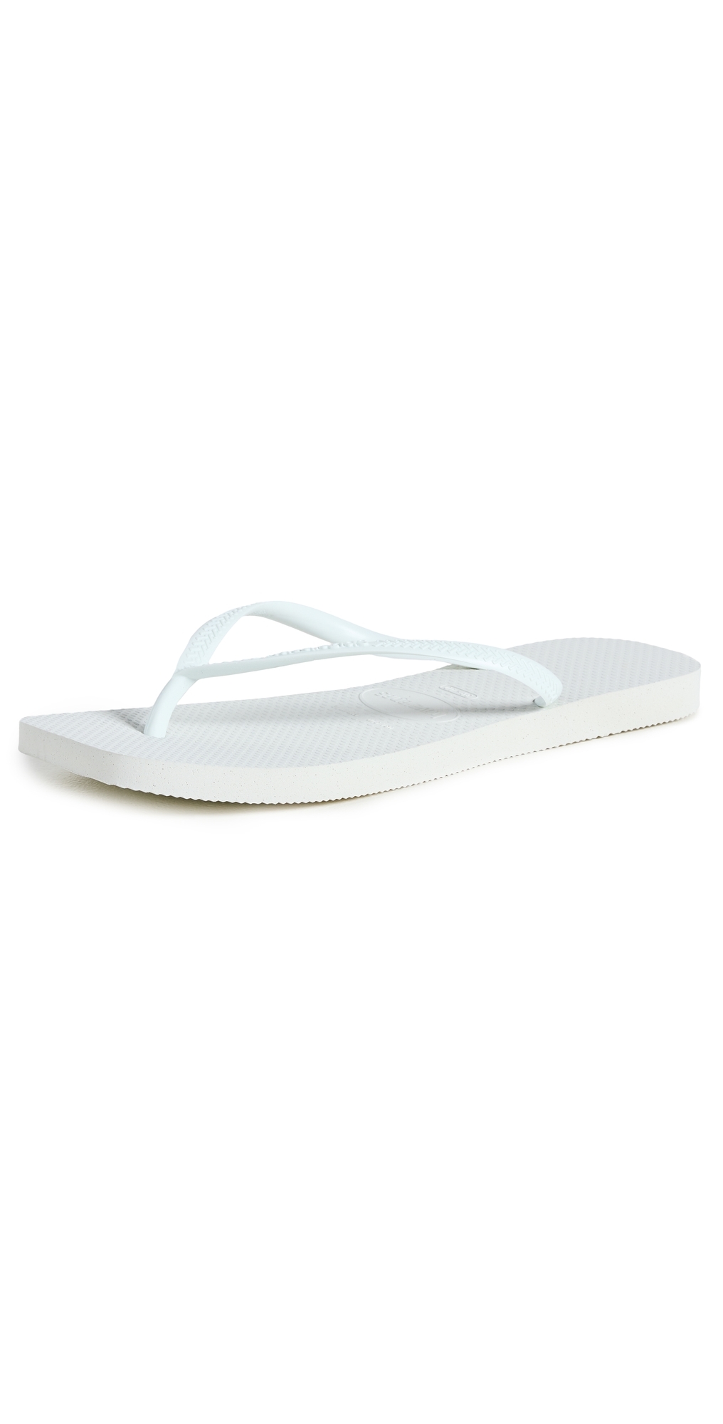 Slim Square Flip Flops White