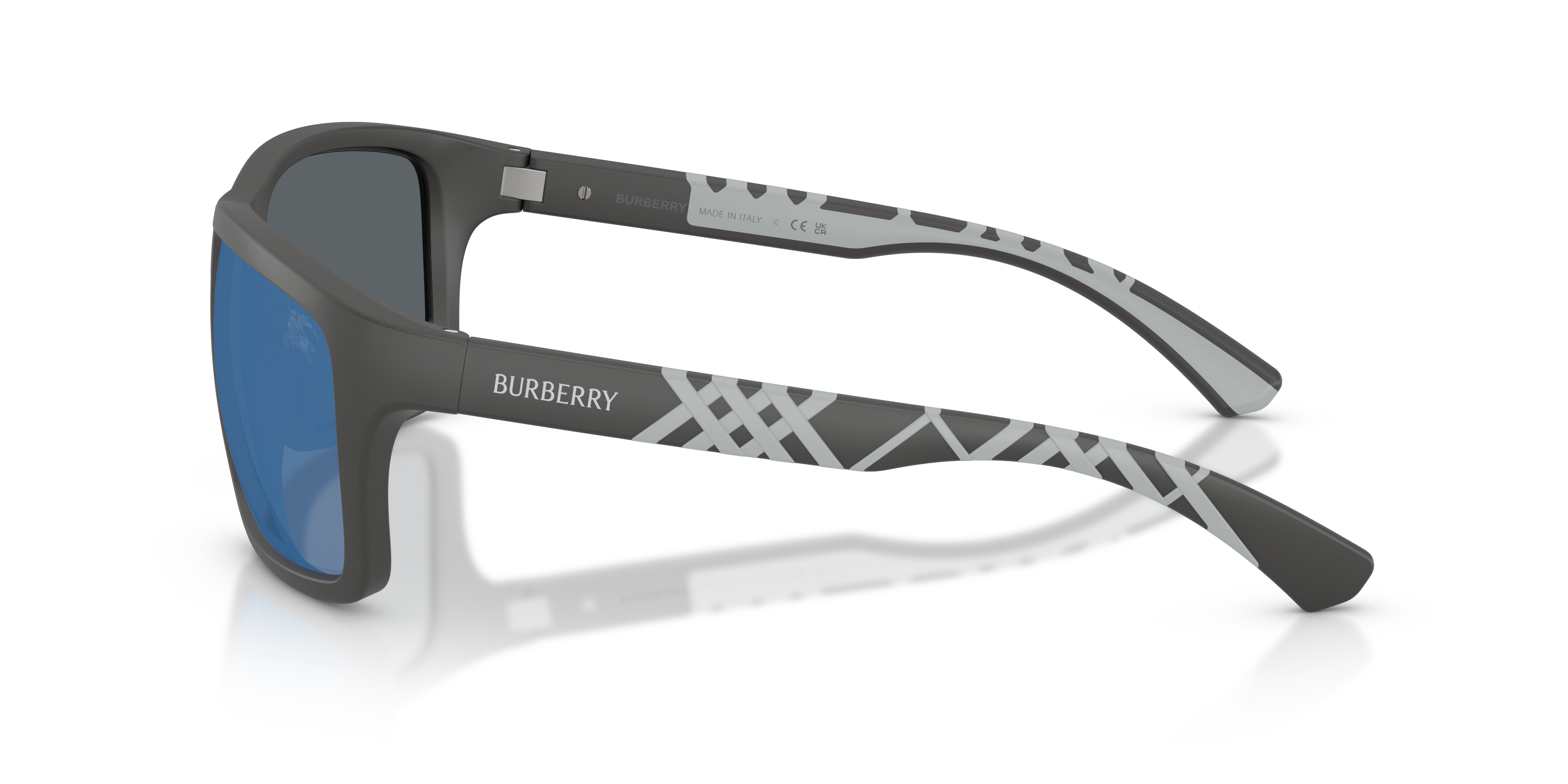 Burberry Man Burberry BE4483 423355 Sunglasses Injected Grey Blue Squared Norma