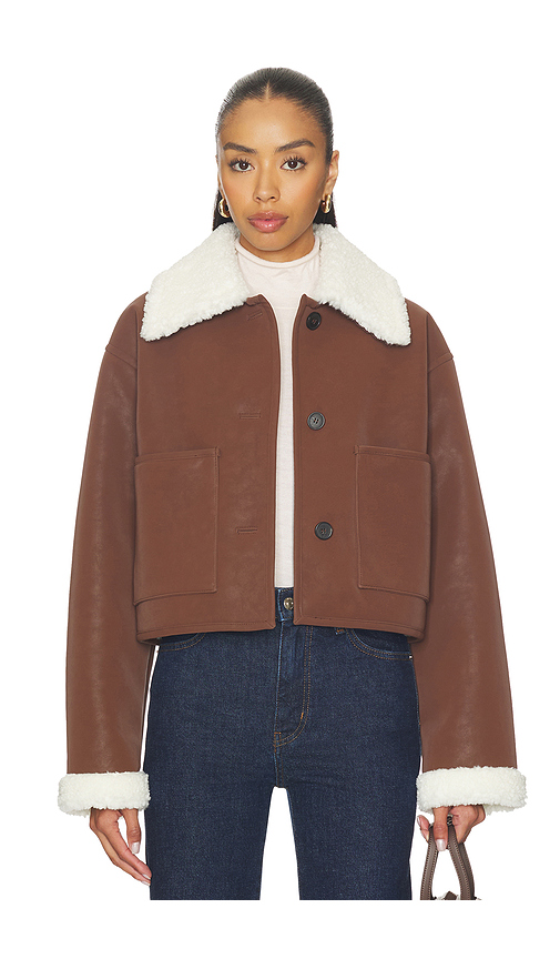L'Academie Ayla Jacket in Brown. XS. Also in L, M