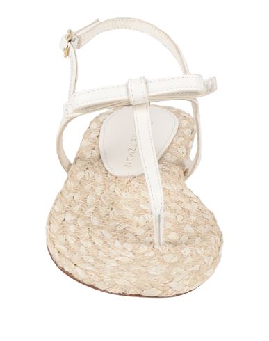 Woman Thong sandal Off white Size 10.5 Leather