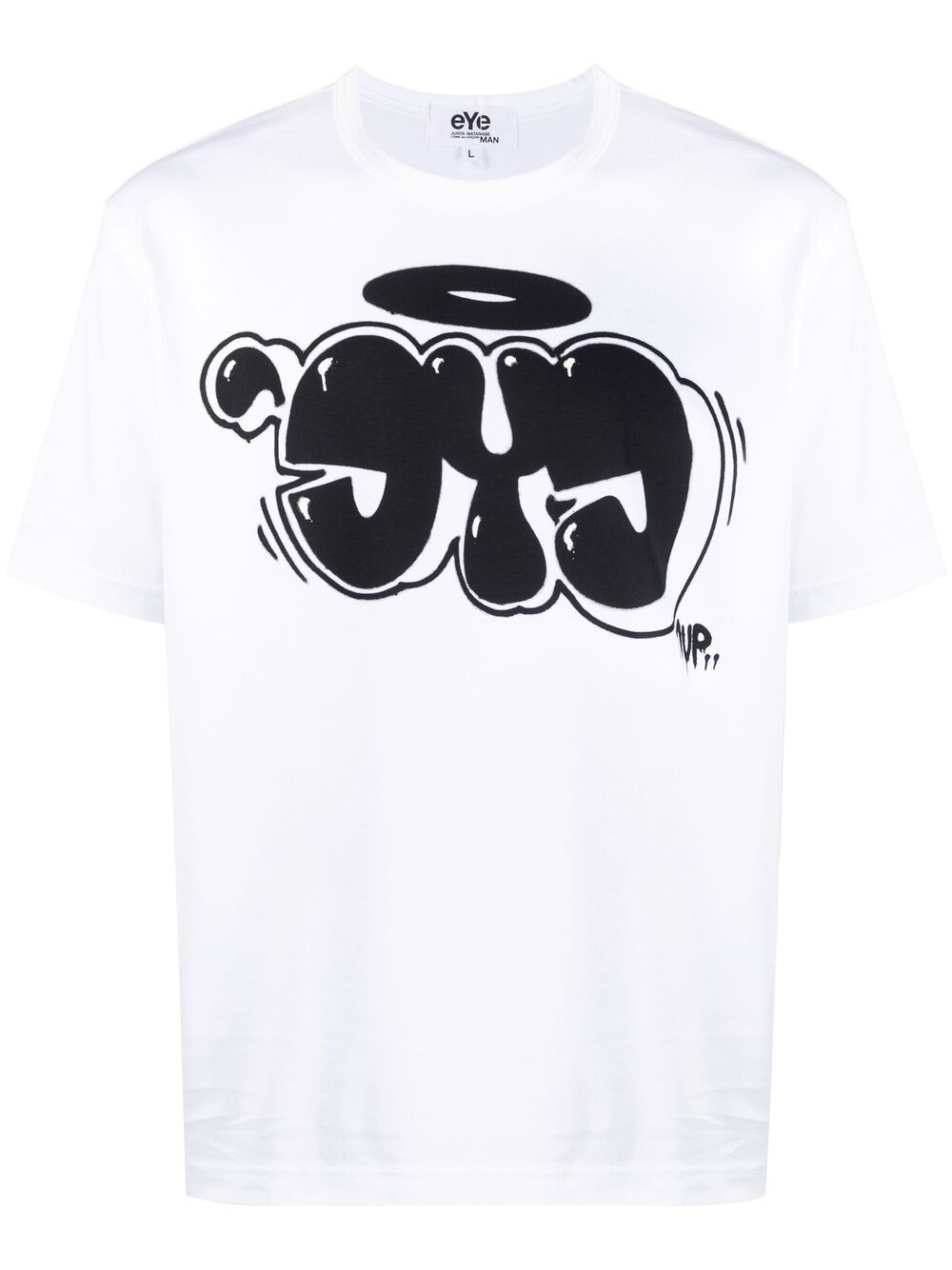 Graffiti-print T-shirt - White
