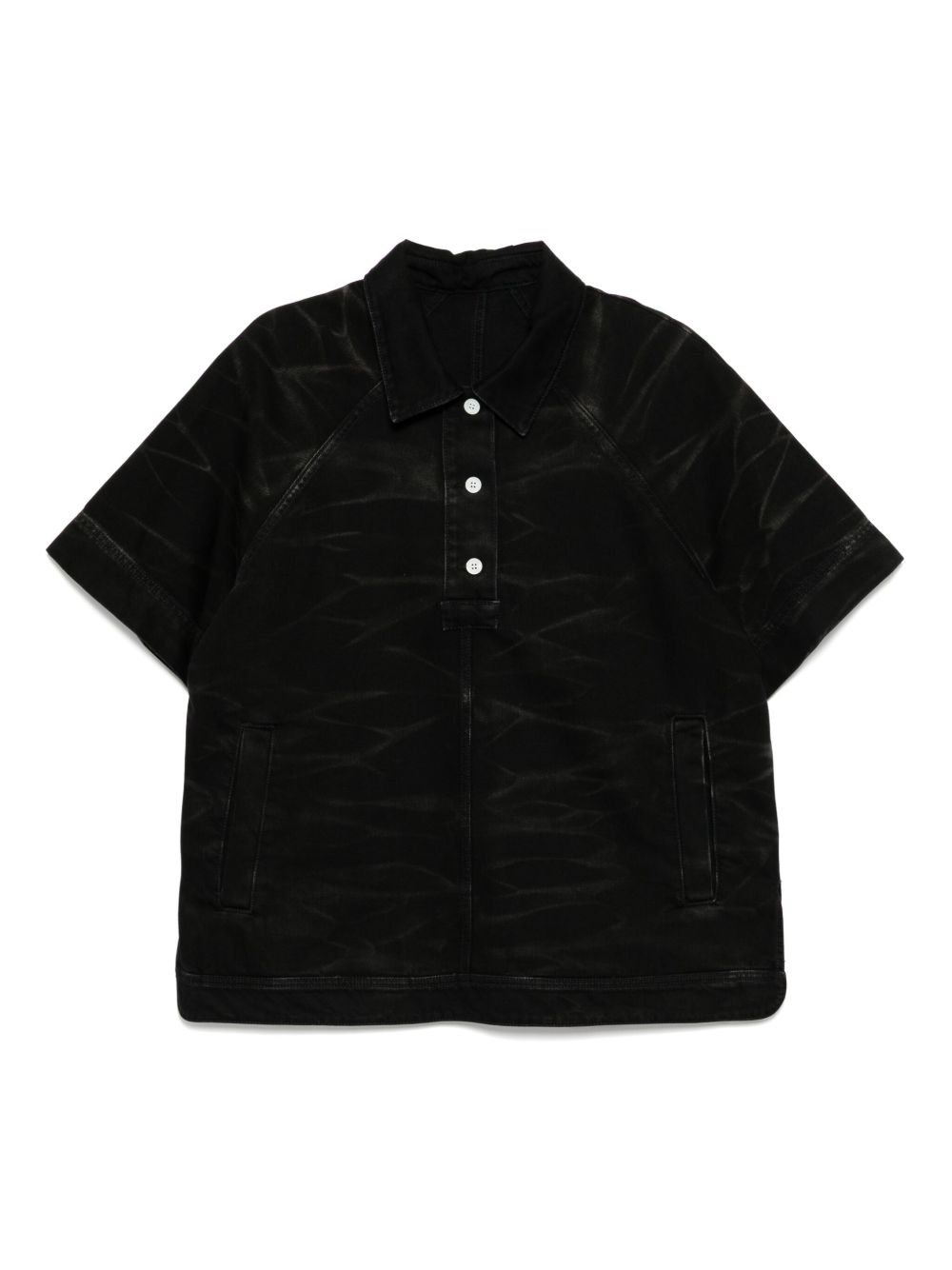 Namacheko zebra denim polo shirt - Black
