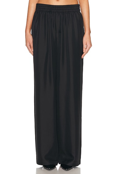 Lisa Yang Wide Leg Trouser in Midnight - Black. 0 also