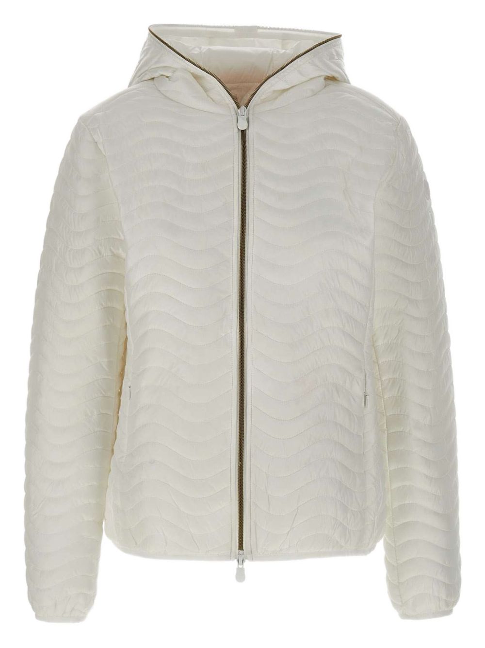 Quilted hooded jacket - White