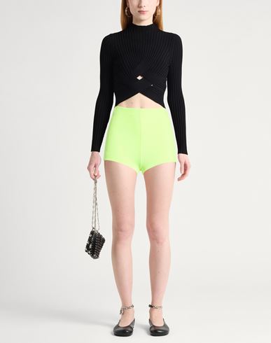 Woman Shorts & Bermuda Shorts Lime green Size M Polyester, Elastane