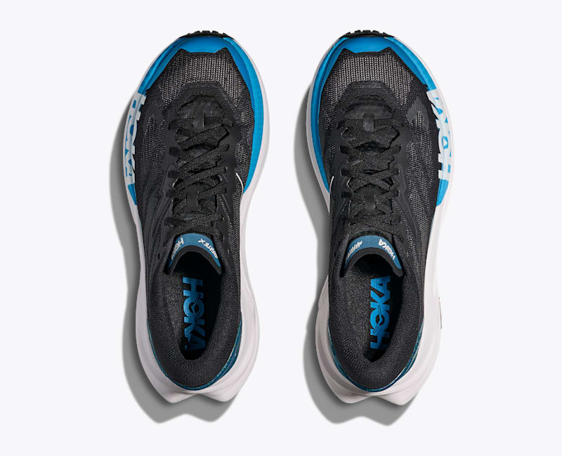 HOKA Men's Mafate X Shoes in Black/Skyward Blue