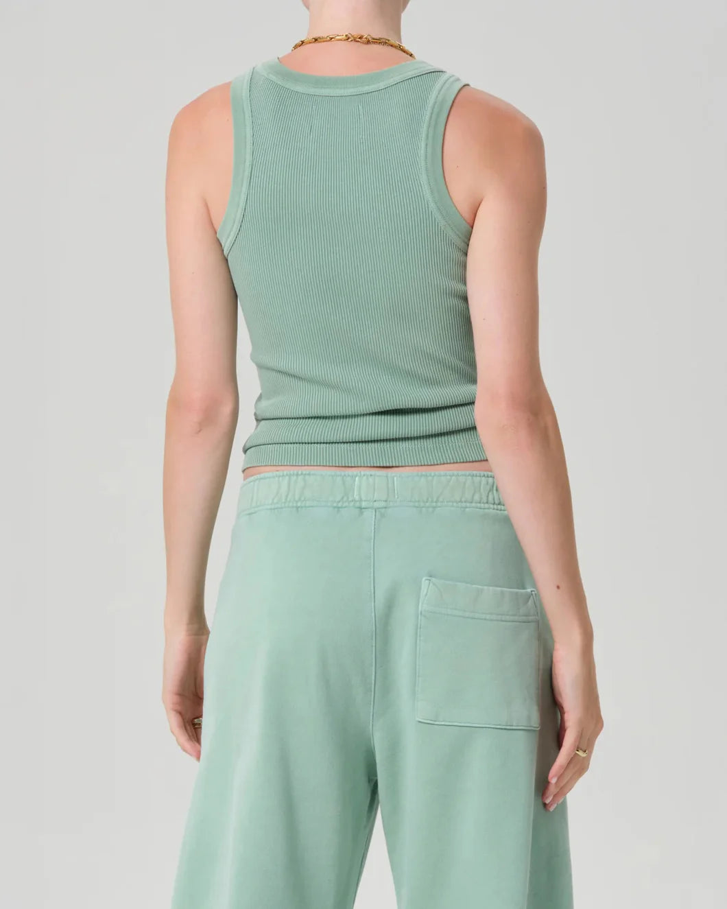 Isabel Rib Tank in Cadet