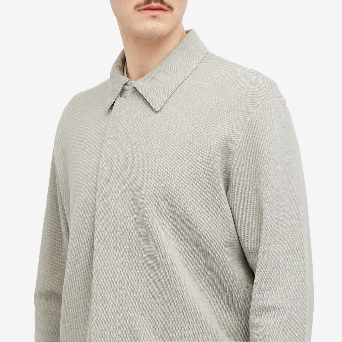 Men's Double Knit Jacket in Post Grey