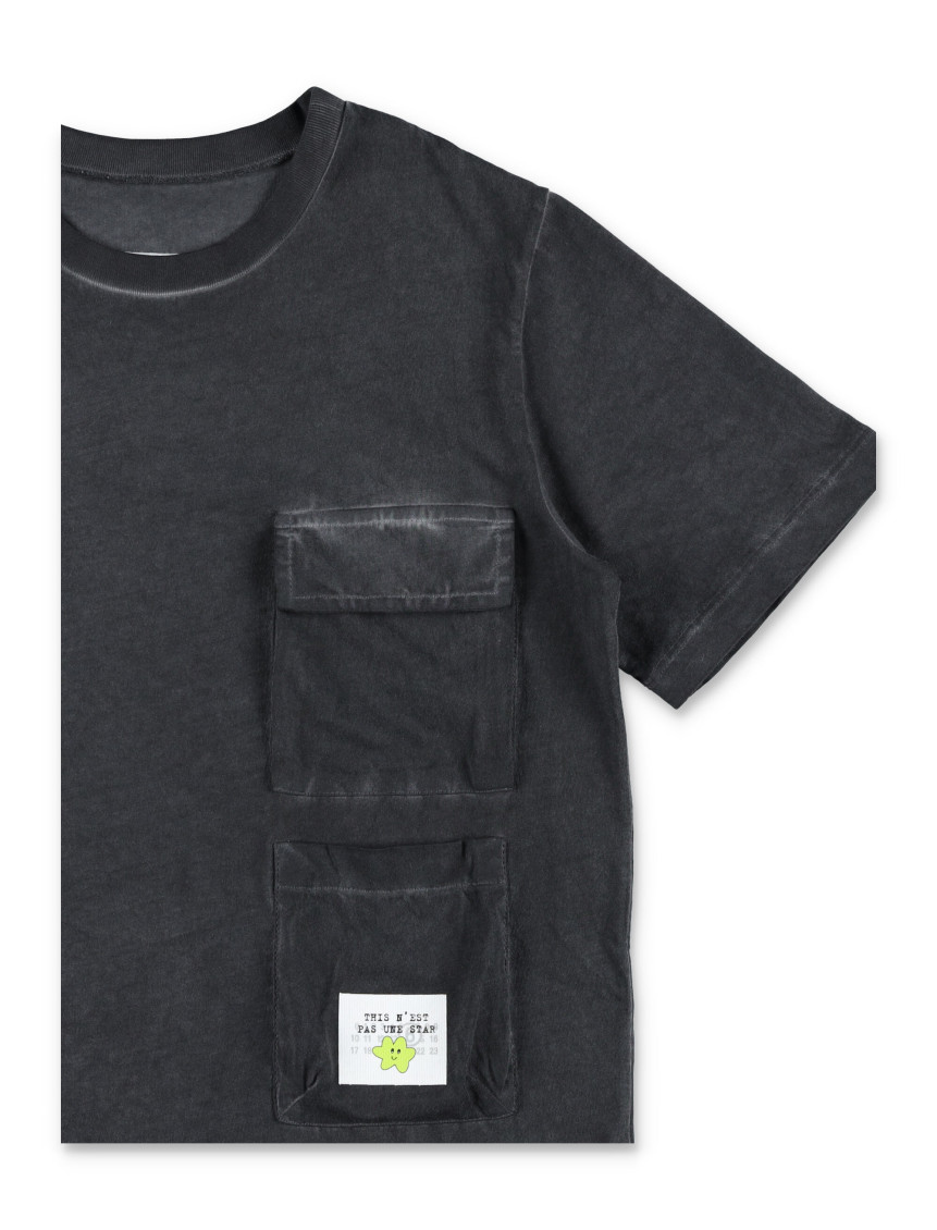 Girls Black Cotton T-Shirt