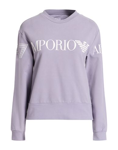 Woman Sweatshirt Lilac Size S Cotton, Elastane