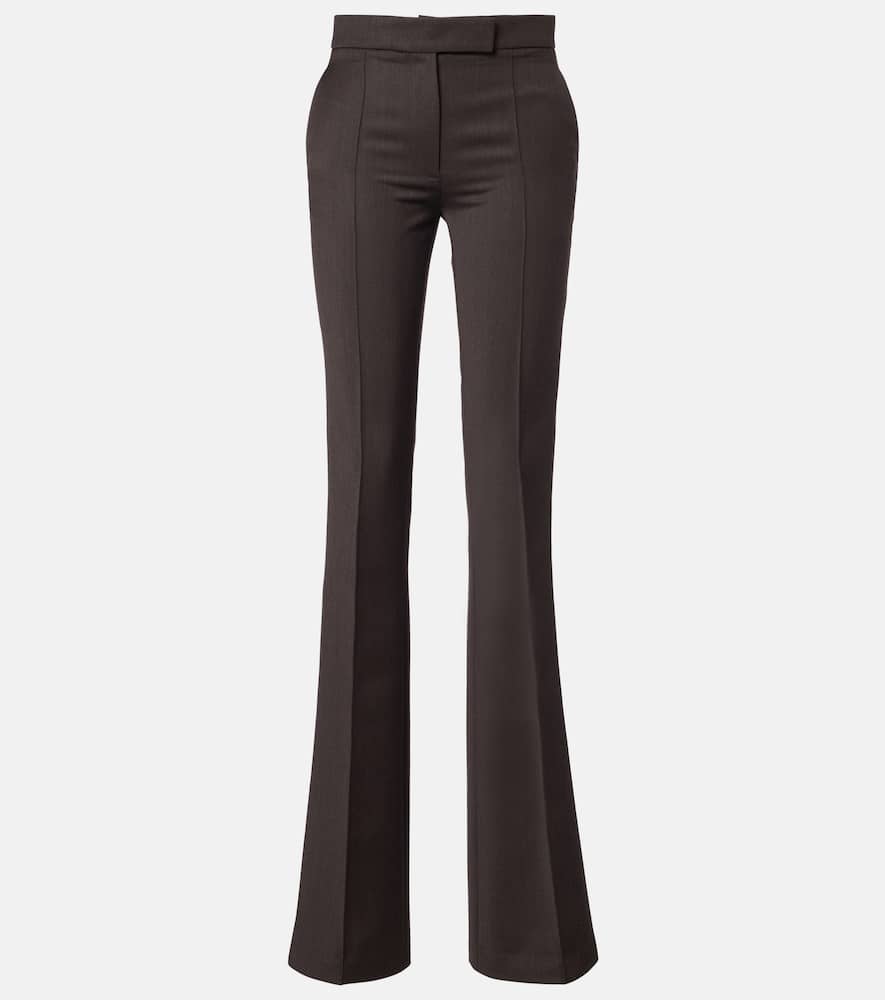 High-rise flared pants