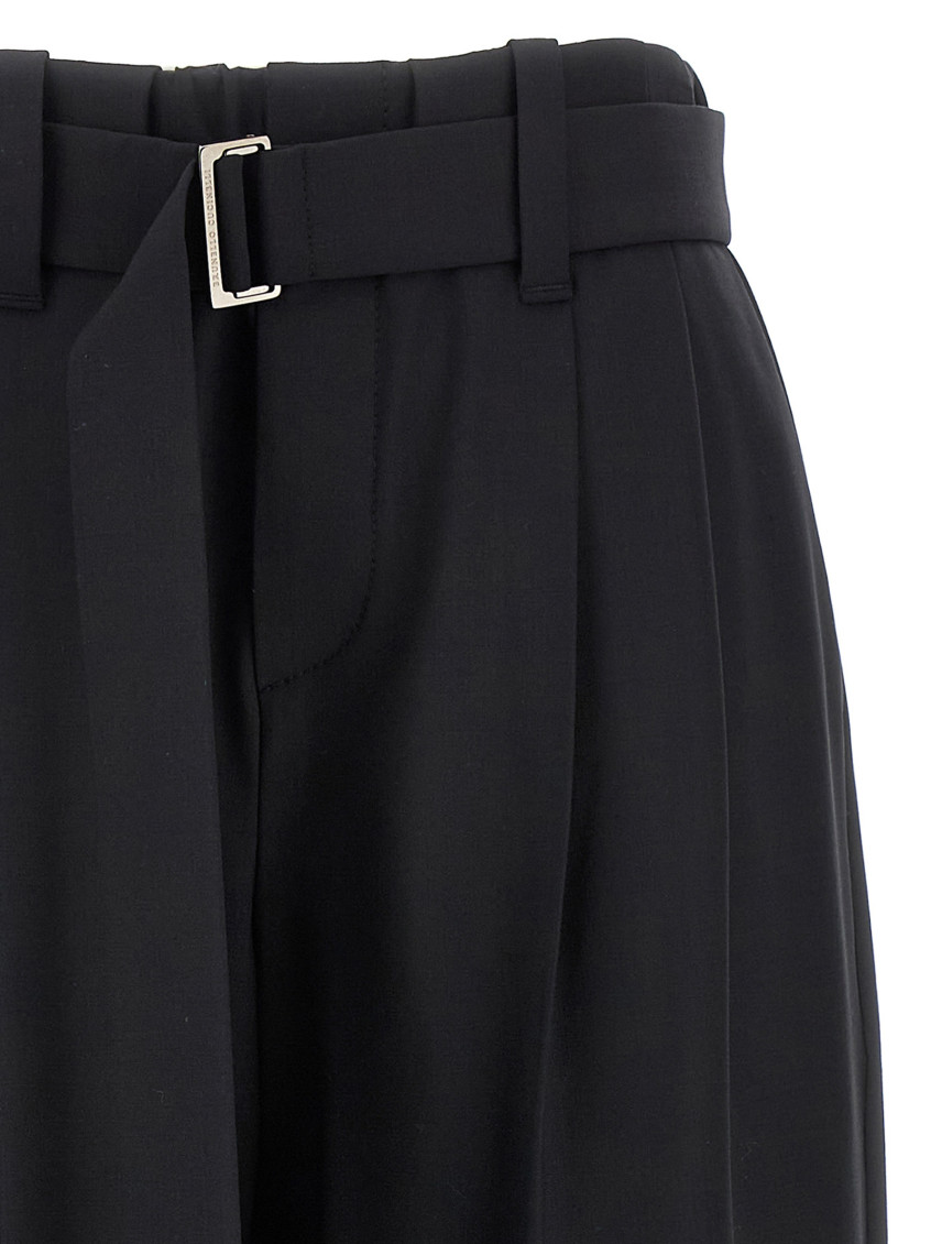 Brunello Cucinelli - Belt Wool Pants Black