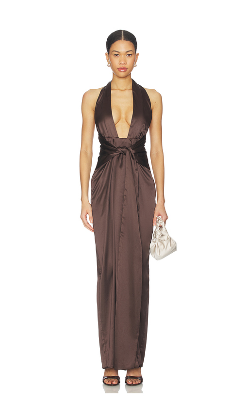 Nookie Calypso Halter Gown in Chocolate. S also in
