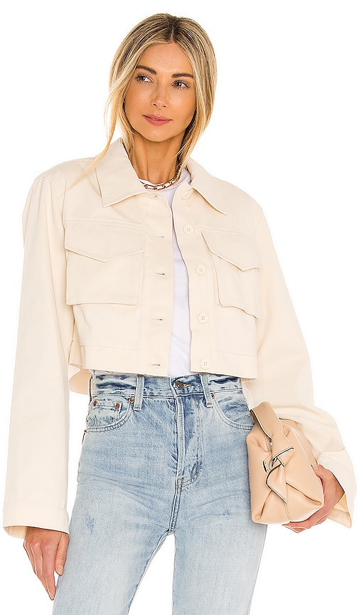 Lovers and Friends Angeles Cropped Jacket in Ivory.  XL. Also in