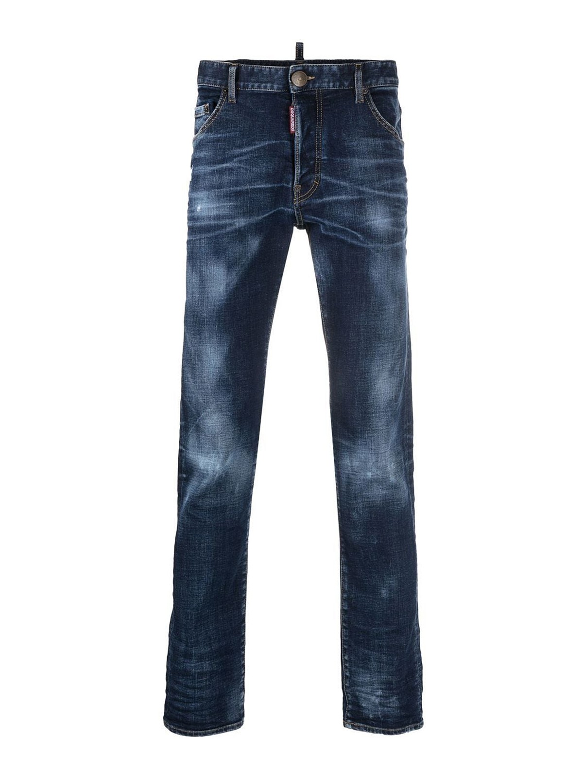 Logo-patch straight-leg jeans