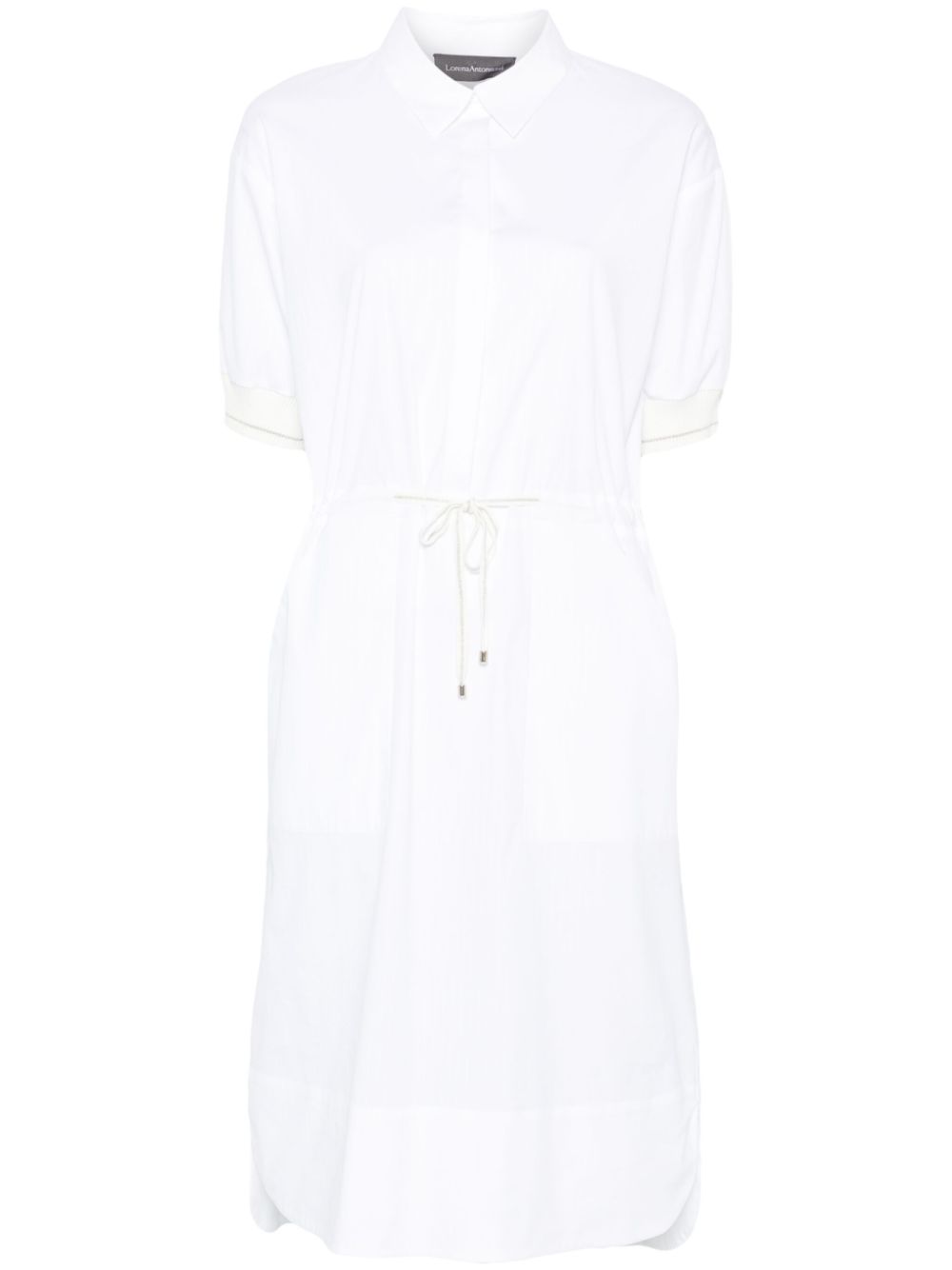 Pinstripe shirt dress - White