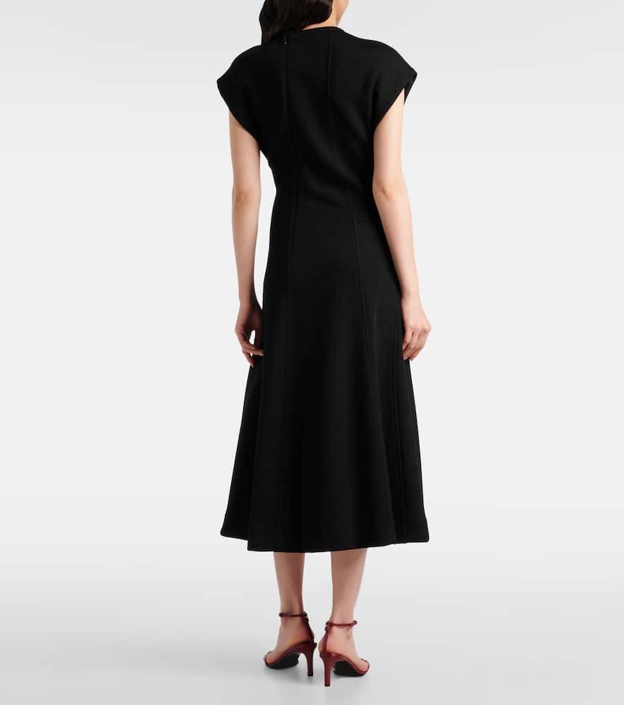 Ribbed-knit midi dress