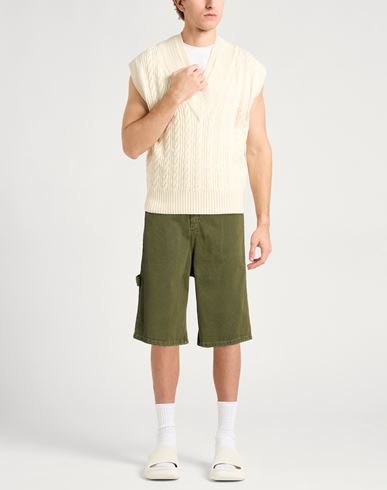 Man Denim shorts Military green Size 30 Cotton, Elastane